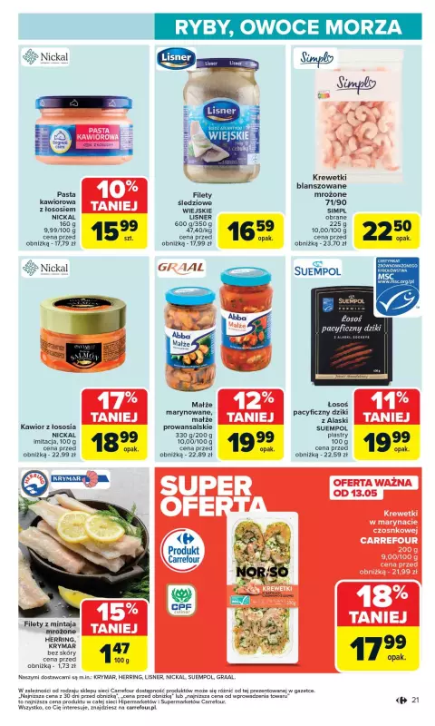 Carrefour - gazetka promocyjna Gazetka Carrefour od poniedziałku  do soboty 17.05 - strona 23