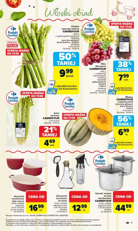 Carrefour - gazetka promocyjna Gazetka Kuchnia Włoska  do soboty 24.05 - strona 9