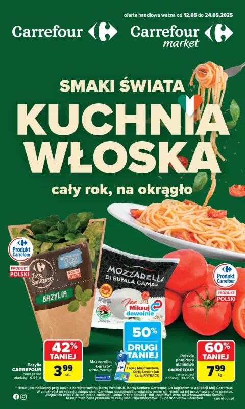Carrefour - gazetka promocyjna Gazetka Kuchnia Włoska  