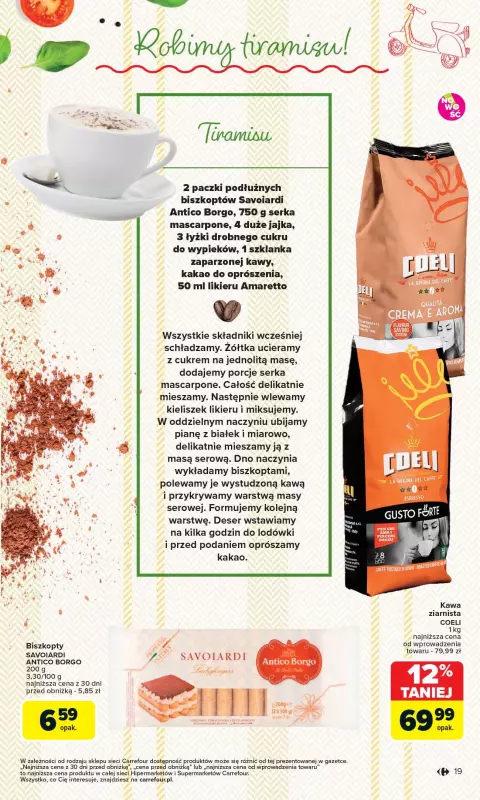Carrefour - gazetka promocyjna Gazetka Kuchnia Włoska od poniedziałku 12.05 do soboty 24.05 - strona 19