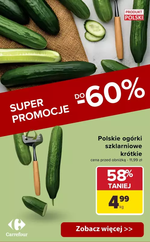 Carrefour - gazetka promocyjna SUPER PROMOCJE aż do -60%  