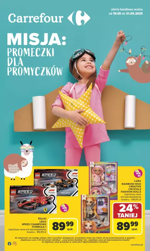 Carrefour - gazetka promocyjna Gazetka Promeczki dla promyczków od poniedziałku 19.05 do soboty 31.05