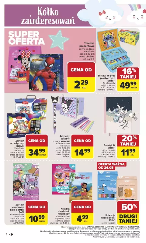 Carrefour - gazetka promocyjna Gazetka Promeczki dla promyczków  do soboty 31.05 - strona 8