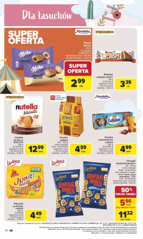 Carrefour - gazetka promocyjna Gazetka Promeczki dla promyczków od poniedziałku 19.05 do soboty 31.05 - strona 20