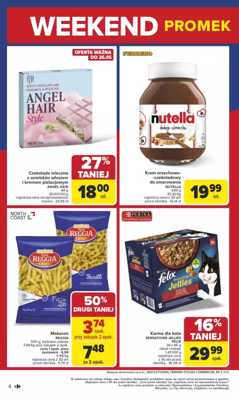 Carrefour - gazetka promocyjna Gazetka Weekend promek już od czwartku  do soboty 24.05 - strona 4