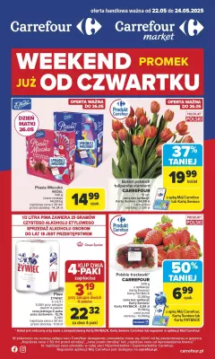 Carrefour - gazetka promocyjna Gazetka Weekend promek już od czwartku  do soboty 24.05