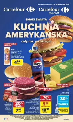 Carrefour - gazetka promocyjna Gazetka Kuchnia Amerykańska od poniedziałku 26.05 do soboty 07.06