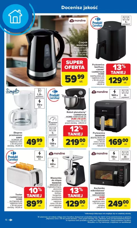 Carrefour - gazetka promocyjna Gazetka Produkt Carrefour od poniedziałku  do soboty 14.06 - strona 16