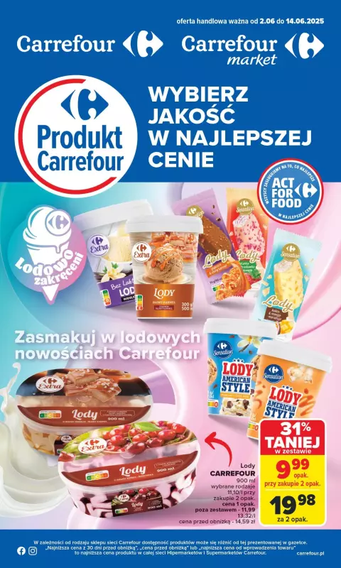 Carrefour - gazetka promocyjna Gazetka Produkt Carrefour od poniedziałku  