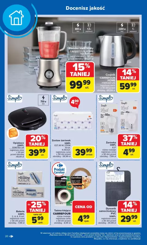 Carrefour - gazetka promocyjna Gazetka Produkt Carrefour od poniedziałku  do soboty 14.06 - strona 20