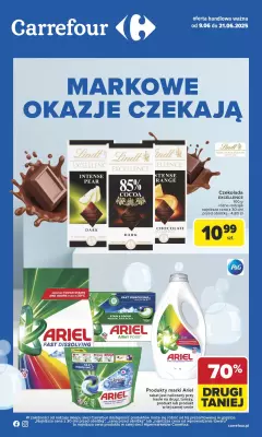 Carrefour - gazetka promocyjna Gazetka Markowe okazje czekają od poniedziałku 09.06 do soboty 21.06