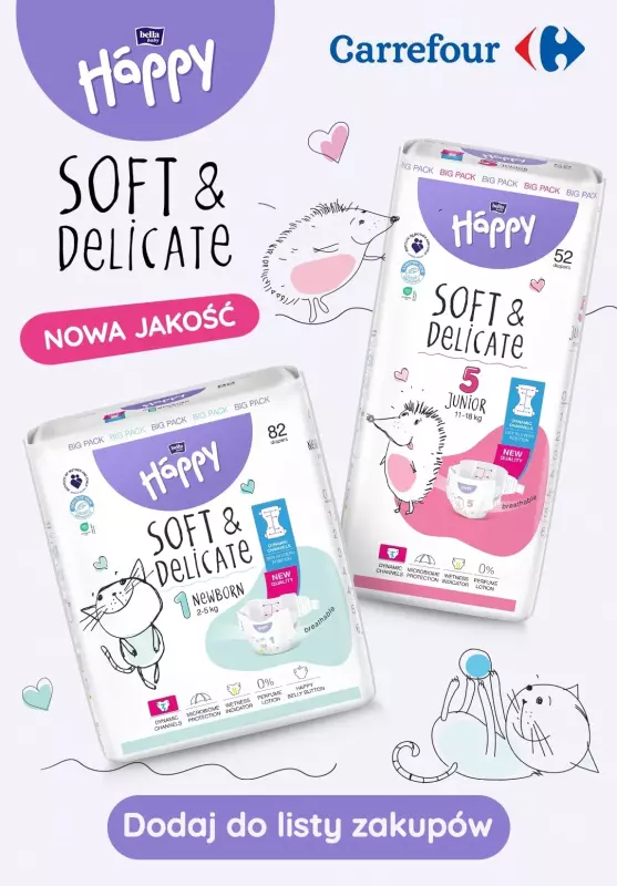 Carrefour - gazetka promocyjna Bella Happy - Nowa Jakość  