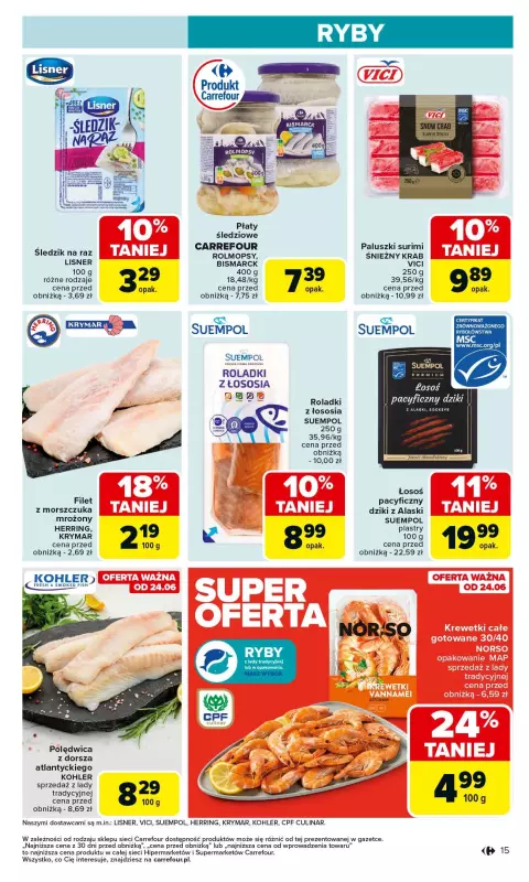 Carrefour - gazetka promocyjna Gazetka Carrefour od poniedziałku  do niedzieli 29.06 - strona 17