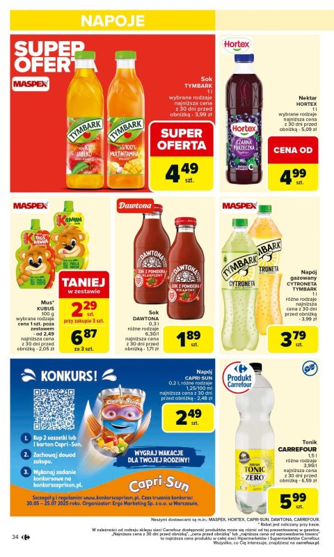 Carrefour - gazetka promocyjna Gazetka Carrefour od poniedziałku  do niedzieli 29.06 - strona 36