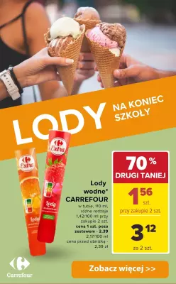 Carrefour - gazetka promocyjna LODY na koniec szkoły od czwartku 26.06 do niedzieli 29.06