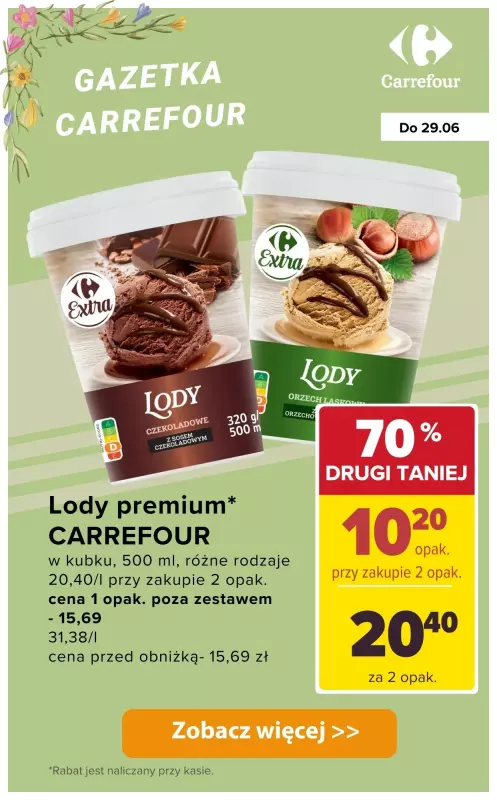 Carrefour - gazetka promocyjna LODY na koniec szkoły   - strona 3