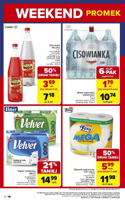 Carrefour - gazetka promocyjna Weekend promek już od czwartku od czwartku 26.06 do niedzieli 29.06 - strona 6