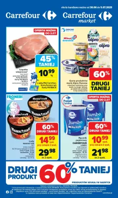 Carrefour - gazetka promocyjna Gazetka Carrefour od poniedziałku od poniedziałku 30.06 do soboty 05.07