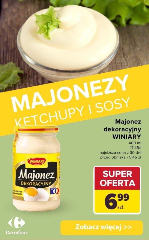 Carrefour - gazetka promocyjna Majonezy, ketchupy i sosy od wtorku 01.07 do soboty 05.07
