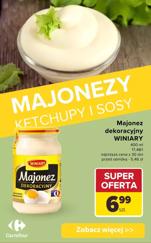 Carrefour - gazetka promocyjna Majonezy, ketchupy i sosy od wtorku 01.07 do soboty 05.07