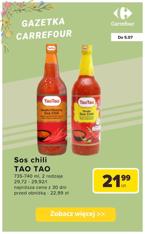 Carrefour - gazetka promocyjna Majonezy, ketchupy i sosy od wtorku 01.07 do soboty 05.07 - strona 6