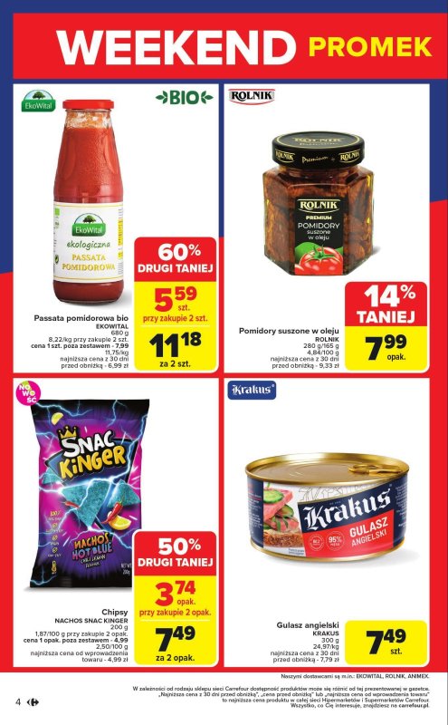 Carrefour - gazetka promocyjna Gazetka Weekend promek już od czwartku od czwartku 03.07 do soboty 05.07 - strona 4