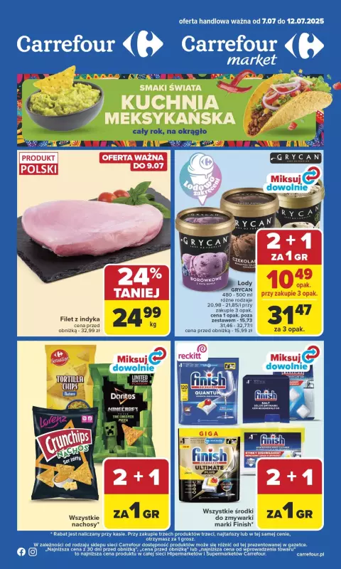 Carrefour - gazetka promocyjna Gazetka Carrefour od poniedziałku od poniedziałku 07.07 do soboty 12.07