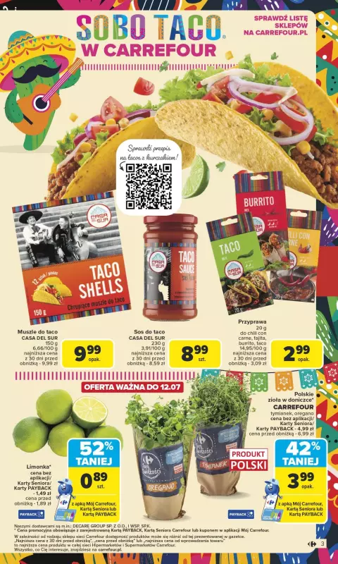 Carrefour - gazetka promocyjna Gazetka Kuchnia meksykańska od poniedziałku 07.07 do soboty 19.07 - strona 3