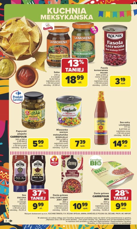 Carrefour - gazetka promocyjna Gazetka Kuchnia meksykańska od poniedziałku 07.07 do soboty 19.07 - strona 8