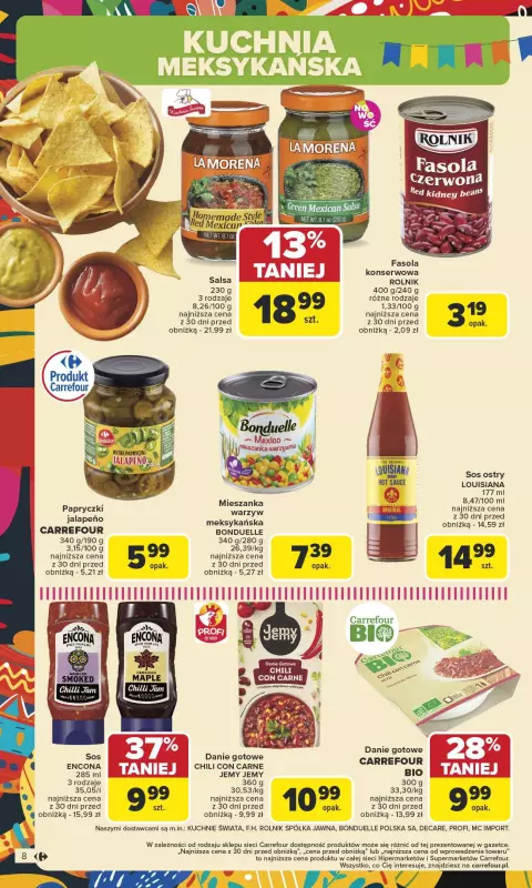 Carrefour - gazetka promocyjna Gazetka Kuchnia meksykańska od poniedziałku 07.07 do soboty 19.07 - strona 8