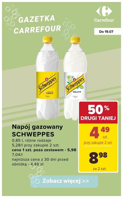 Carrefour - gazetka promocyjna Napoje gazowane do -50% od wtorku 15.07 do soboty 19.07 - strona 4