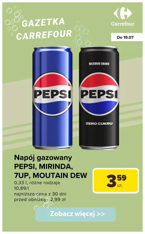 Carrefour - gazetka promocyjna Napoje gazowane do -50% od wtorku 15.07 do soboty 19.07 - strona 5