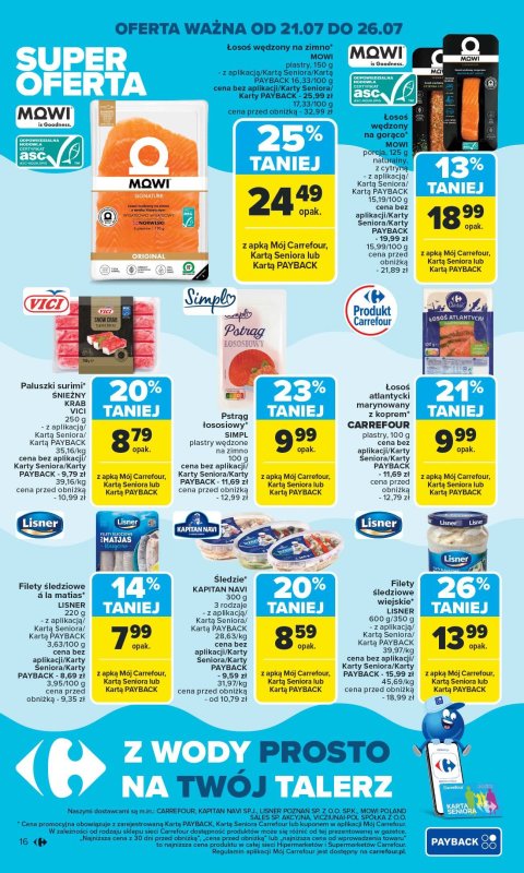 Carrefour - gazetka promocyjna Gazetka Carrefour od poniedziałku  do soboty 26.07 - strona 18