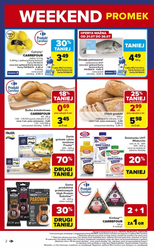 Carrefour - gazetka promocyjna Gazetka Weekend promek już od czwartku  do soboty 26.07 - strona 2