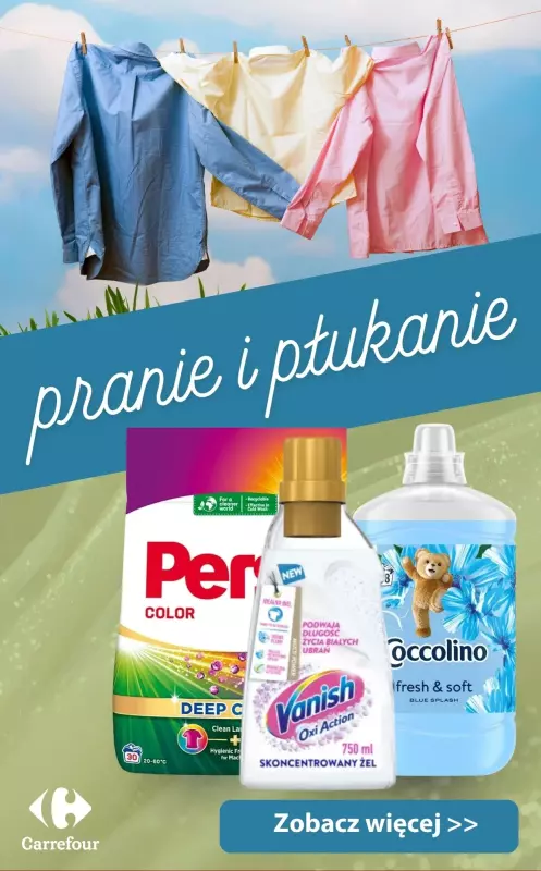 Carrefour - gazetka promocyjna Produkty do prania i płukania od wtorku 22.07 do soboty 26.07