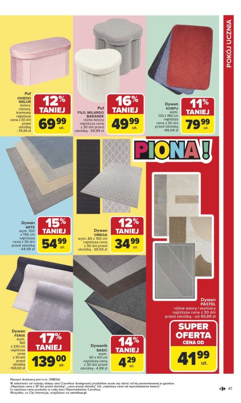 Carrefour - gazetka promocyjna Gazetka Szkoła nowy sezon od poniedziałku 28.07 do środy 13.08 - strona 41