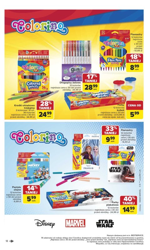 Carrefour - gazetka promocyjna Gazetka Szkoła nowy sezon od poniedziałku 28.07 do środy 13.08 - strona 18