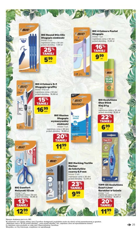Carrefour - gazetka promocyjna Gazetka Szkoła nowy sezon od poniedziałku 28.07 do środy 13.08 - strona 25