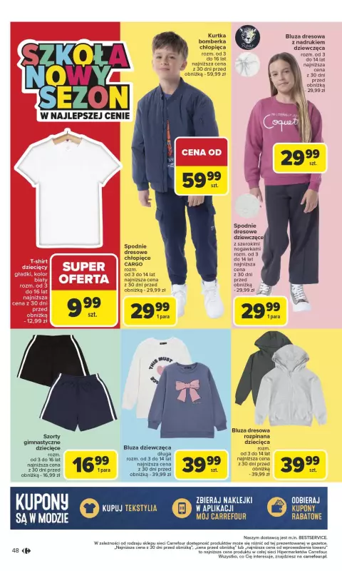 Carrefour - gazetka promocyjna Gazetka Szkoła nowy sezon od poniedziałku 28.07 do środy 13.08 - strona 48