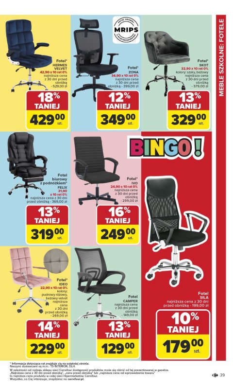 Carrefour - gazetka promocyjna Gazetka Szkoła nowy sezon od poniedziałku 28.07 do środy 13.08 - strona 39
