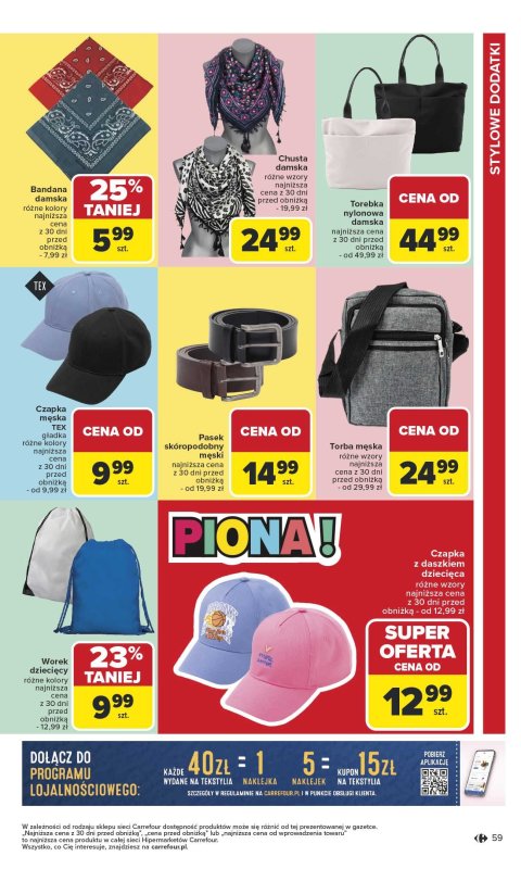 Carrefour - gazetka promocyjna Gazetka Szkoła nowy sezon od poniedziałku 28.07 do środy 13.08 - strona 59