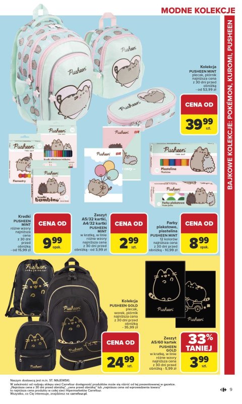 Carrefour - gazetka promocyjna Gazetka Szkoła nowy sezon od poniedziałku 28.07 do środy 13.08 - strona 9