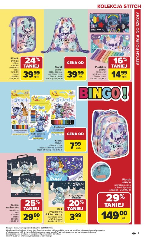 Carrefour - gazetka promocyjna Gazetka Szkoła nowy sezon od poniedziałku 28.07 do środy 13.08 - strona 7