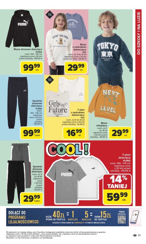 Carrefour - gazetka promocyjna Gazetka Szkoła nowy sezon od poniedziałku 28.07 do środy 13.08 - strona 51