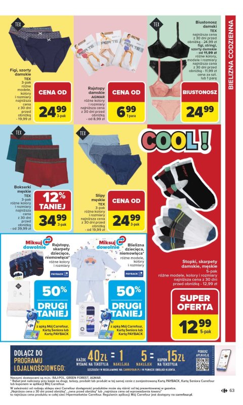 Carrefour - gazetka promocyjna Gazetka Szkoła nowy sezon od poniedziałku 28.07 do środy 13.08 - strona 63