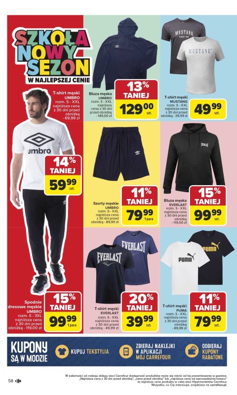 Carrefour - gazetka promocyjna Gazetka Szkoła nowy sezon od poniedziałku 28.07 do środy 13.08 - strona 58
