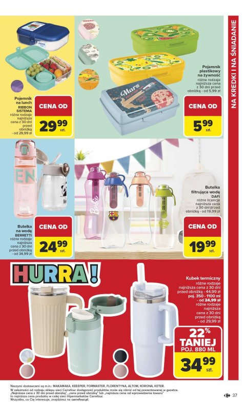 Carrefour - gazetka promocyjna Gazetka Szkoła nowy sezon od poniedziałku 28.07 do środy 13.08 - strona 37