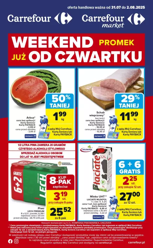 Carrefour - gazetka promocyjna Gazetka Weekend promek już od czwartku  