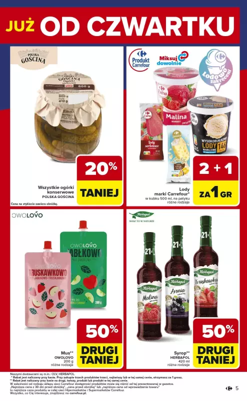 Carrefour - gazetka promocyjna Gazetka Weekend promek już od czwartku  do soboty 02.08 - strona 5