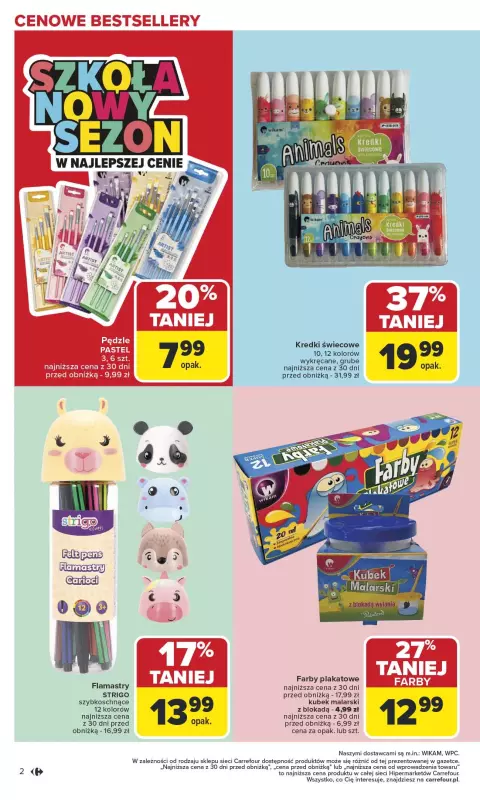 Carrefour - gazetka promocyjna Gazetka Szkoła nowy sezon   - strona 2